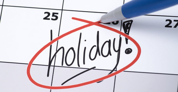 Plan Ahead for Holidays